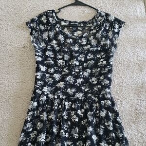 Wet Seal Black Floral Dress